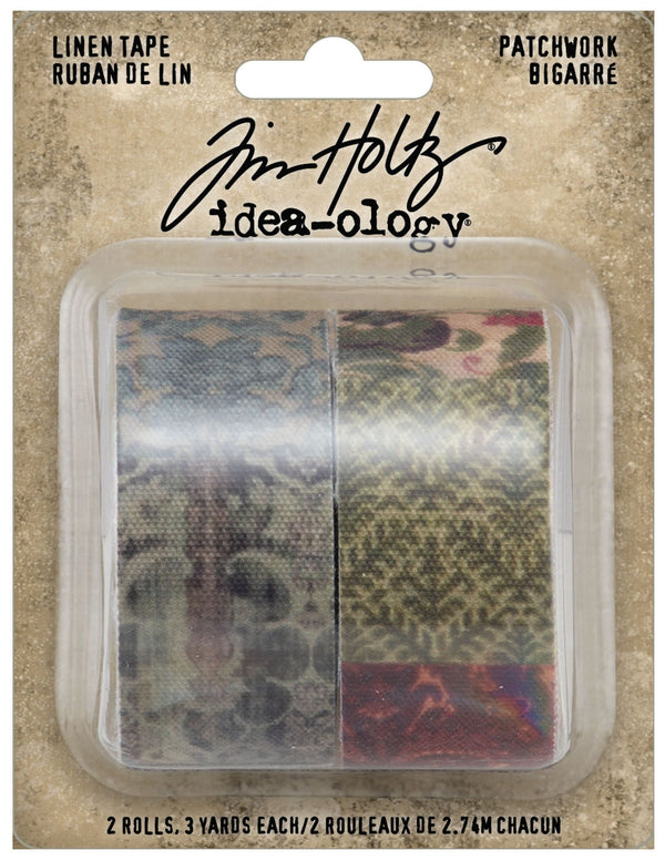 Tim Holtz Idea-Ology Patchwork Linen Tape 2 Pieces