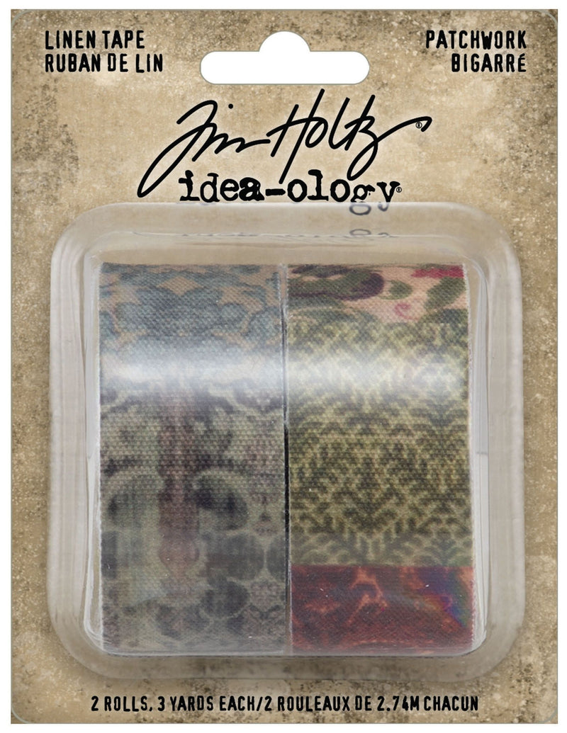 Tim Holtz Idea-Ology Patchwork Linen Tape 2 Pieces