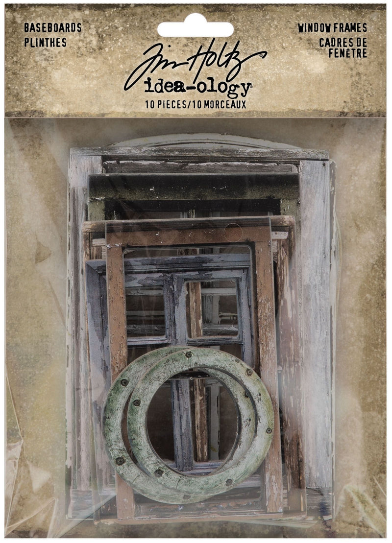 Tim Holtz Idea-Ology Baseboard Window Frames Pack of 10 Pieces