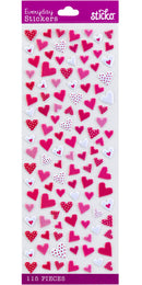 American Crafts Sticko Hearts 115 Piece Sticker Pack