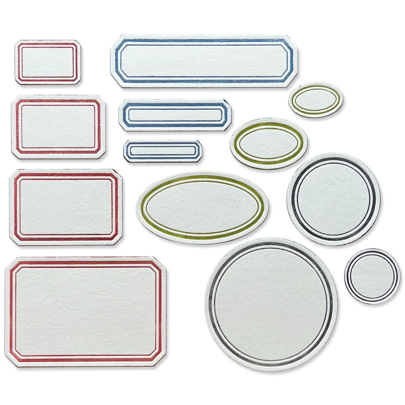 Sizzix by Tim Holtz Vintage Labels Thinlits Dies 13 Pieces