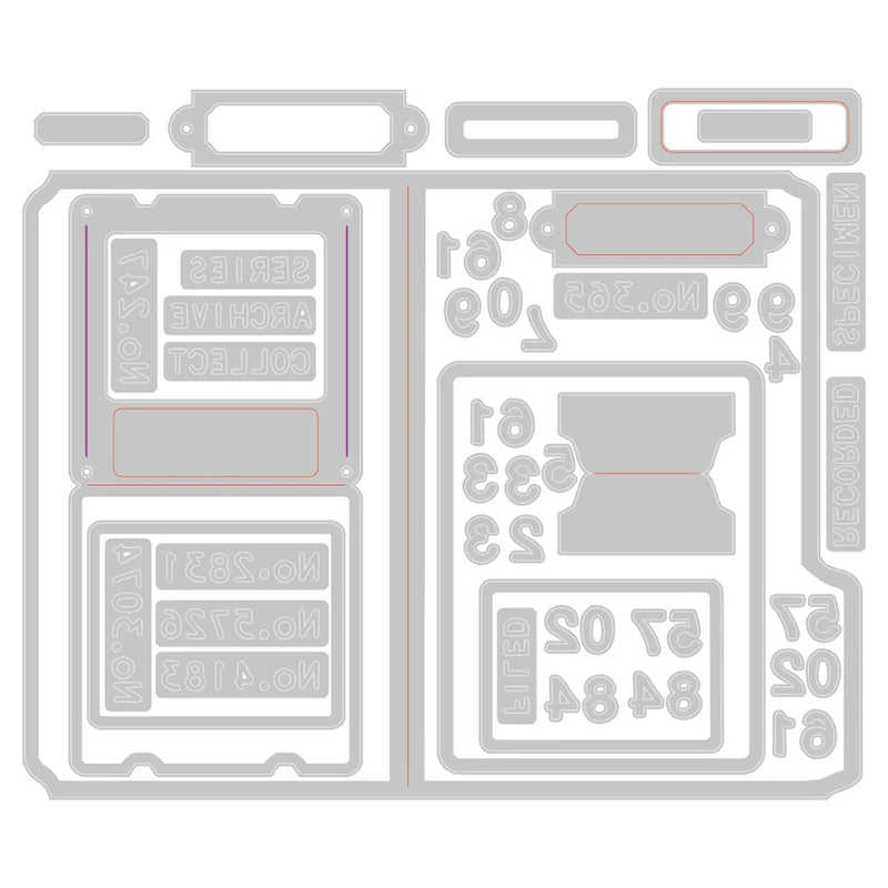 Sizzix by Tim Holtz Specimen Thinlits Dies 54 Pieces
