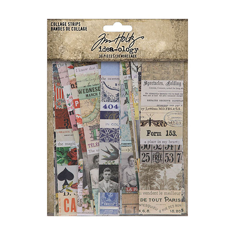 Tim Holtz Idea-Ology Collage Strips 30 Pieces