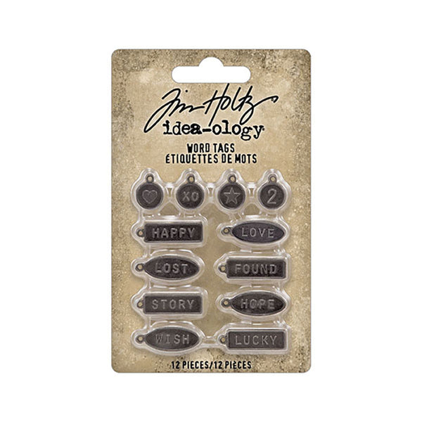 Tim Holtz Idea-Ology Word Tags 12 Pieces
