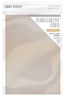 Craft Perfect Pearlescent Cardstock 8.5"X11" Pack of 5 Coffee Cream