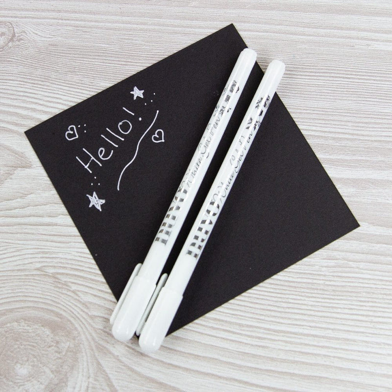 Nuvo White Gel Pens Pack of 2