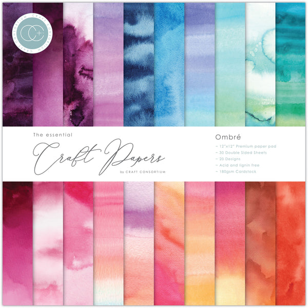 Craft Consortium Double-Sided 12"X12" Ombre Paper Pad 