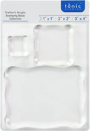 Tonic Studios 1"x1"; 2"x2"; 3"x4" Acrylic Stamping Blocks