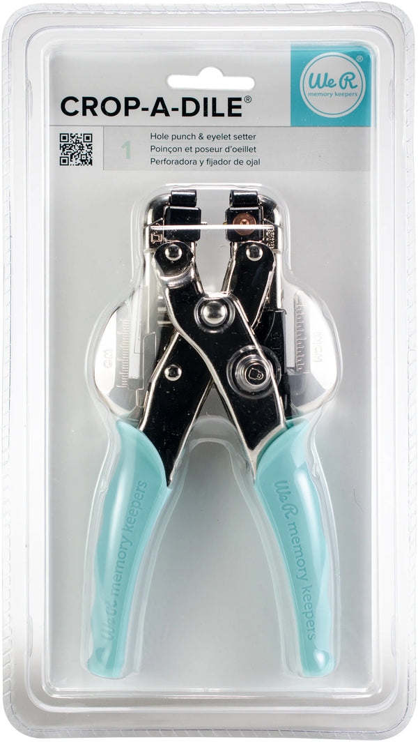 We R Memory Keepers Crop-A-Dile Aqua Hole Punch & Eyelet Setter