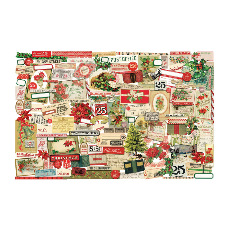 Tim Holtz Idea-Ology Christmas 2024 Ephemera Pack 140 Pieces
