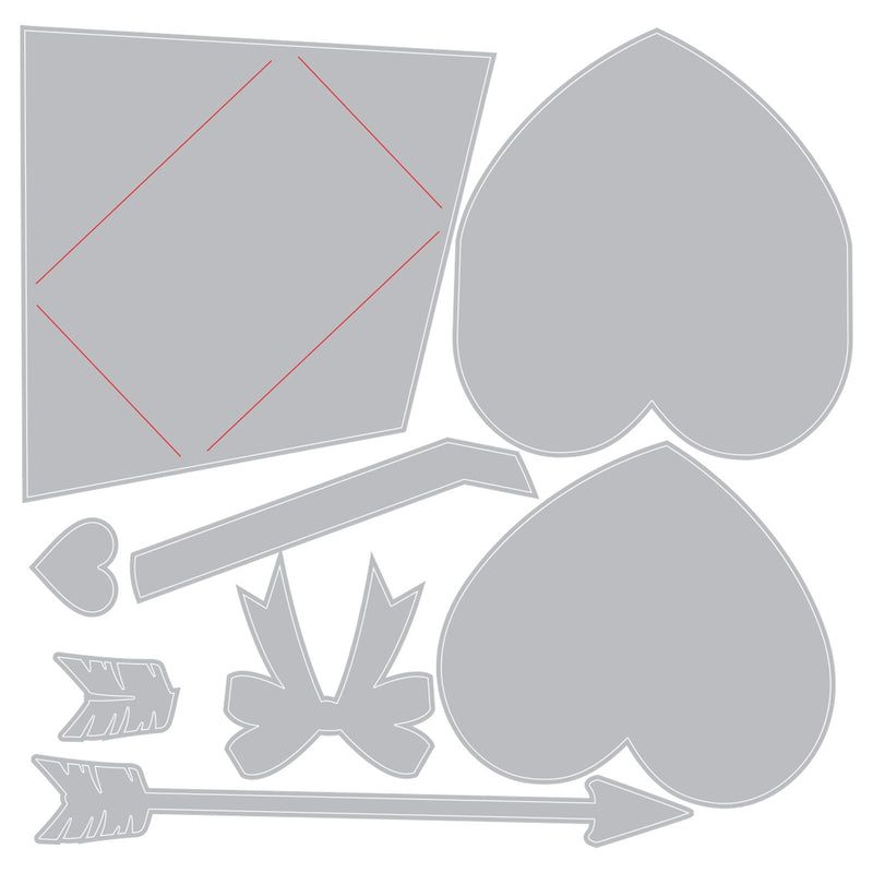 Sizzix by Tim Holtz 3D Texture Fades Valentines Embossing Folder