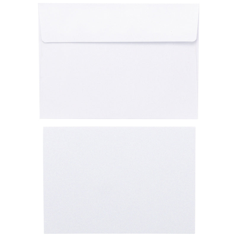 Harmony Inkjet Printable A7 200gsm Crystal White Glitter Cards & Envelopes Pack of 10