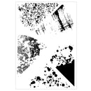 Sizzix By 49 And Market A5 Clear Stamps with Framelits Dies Build-A-Burst Painterly 11 Pieces