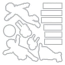 Sizzix By 49 And Market A5 Clear Stamps with Framelits Dies Play Time 41 Pieces