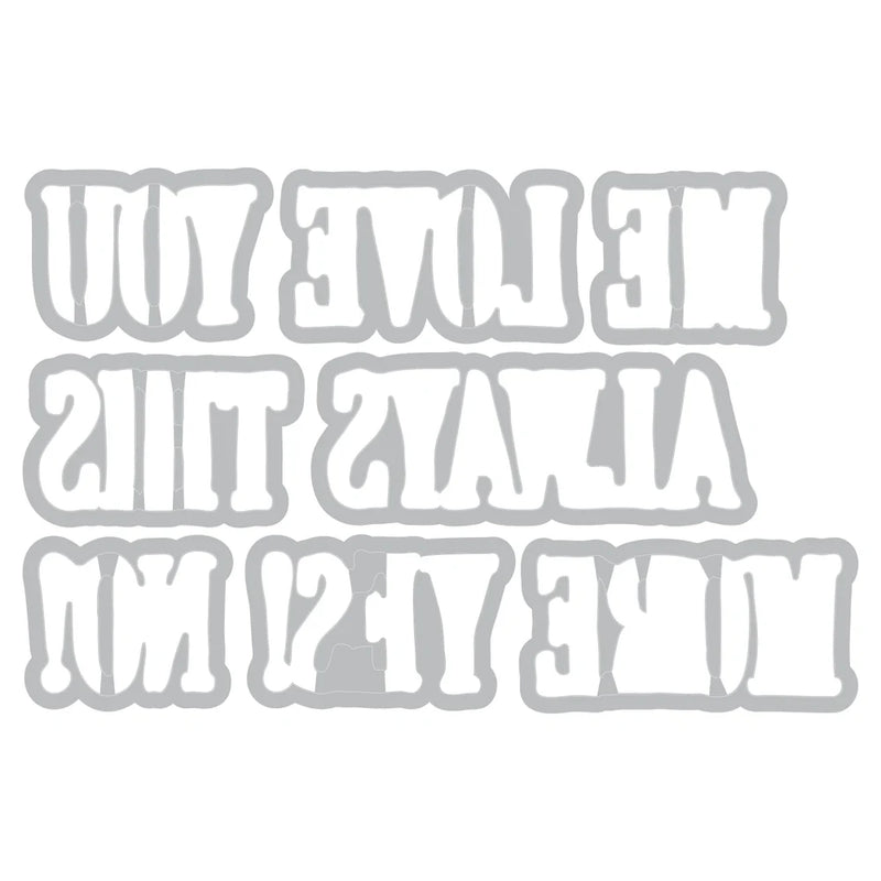 Sizzix By 49 And Market A5 Clear Stamps with Framelits Dies Fine Line Alpha