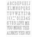 Sizzix By 49 And Market A5 Clear Stamps with Framelits Dies Fine Line Alpha