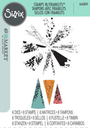 Sizzix By 49 And Market A5 Clear Stamps with Framelits Build-A-Burst Artsy Lace Mix 14 Pieces