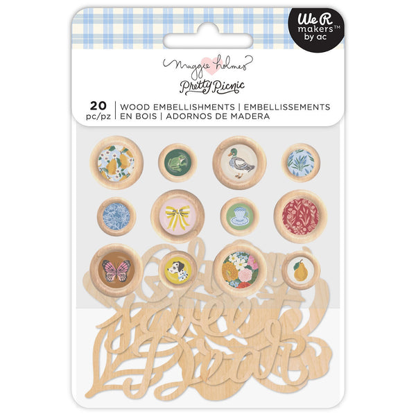 Maggie Holmes Pretty Picnic Wood Embellishments