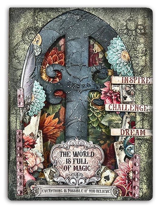Stamperia Master Of Magic 5.5"X7" Gothic Elements Clear Stamps 