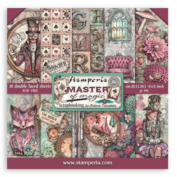 Stamperia Master Of Magic 8"X8" Double-Sided Paper Pad