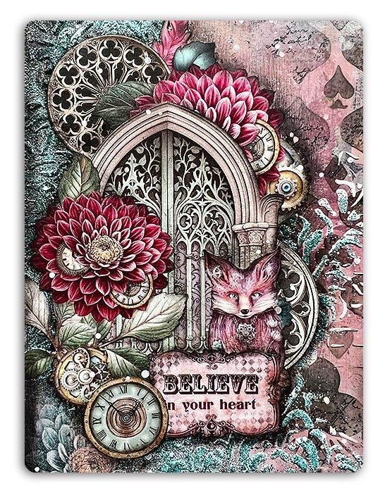 Stamperia Master Of Magic 5.5"X7" Border & Circles Clear Stamps 