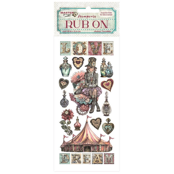 Stamperia Rub-On 4"X8.5" Circus Stencil