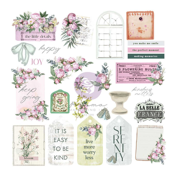 Prima Marketing Serene Petals Garden Tags Ephemera Pack of 50 Pieces