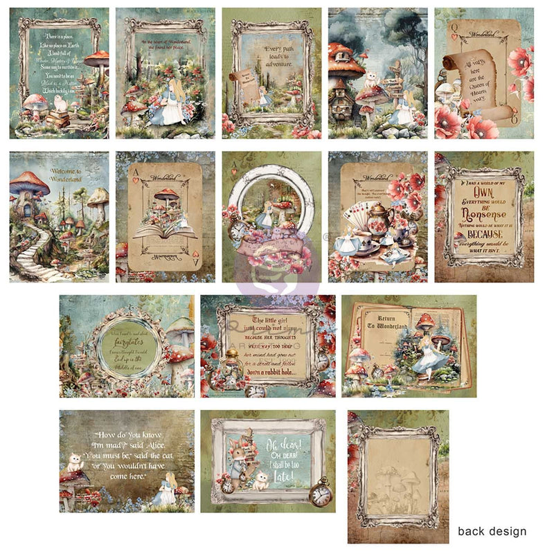 Prima Marketing Return To Wonderland 3"X4" Journaling Cards Pack of 15