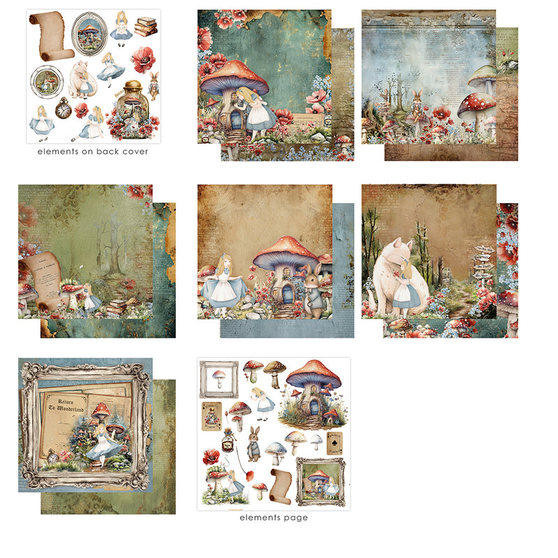 Prima Marketing Return To Wonderland 12"X12" Double-Sided Paper Pad