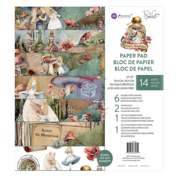 Prima Marketing Return To Wonderland 12"X12" Double-Sided Paper Pad