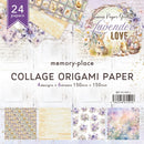 Asuka Studio Memory Place 5.9"X5.9" Lavender Love Collage Origami Papers - Pack of 24