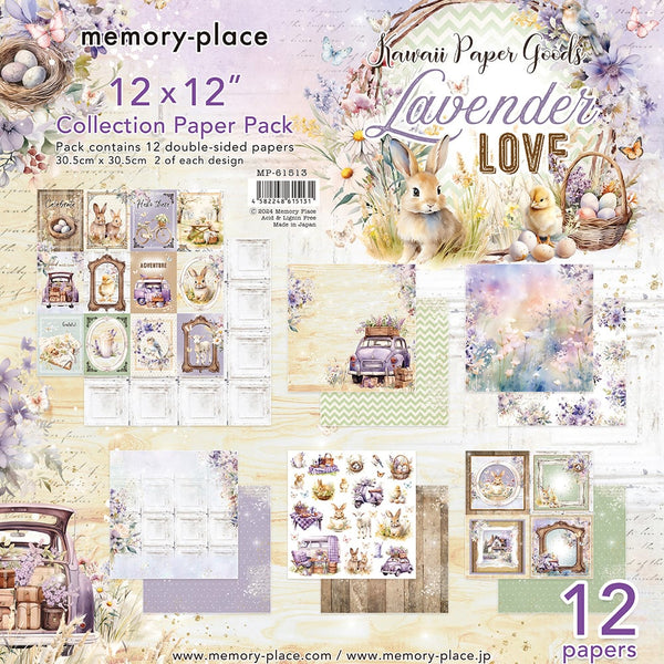 Memory Place 12" x 12" Lavender Love Collection Papers Pack of 12