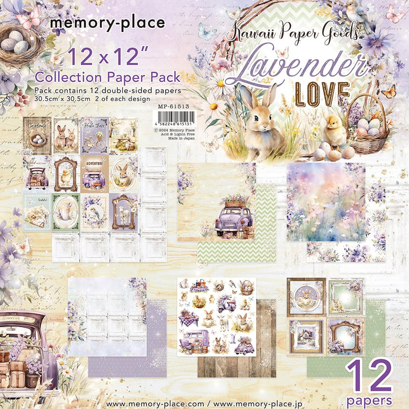 Memory Place 12" x 12" Lavender Love Collection Papers Pack of 12