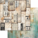 Asuka Studio Memory Place 8"X8" Industrial Chic Collection Paper Pack of 18