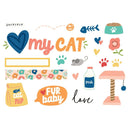 Simple Stories Simple Pages Fur Baby Cat 20 Large Die Cut Cardstock Pieces