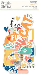 Simple Stories Simple Pages Fur Baby Cat 20 Large Die Cut Cardstock Pieces