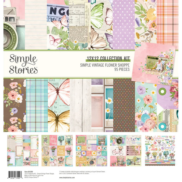 Simple Stories 12" x 12" Vintage Flower Shoppe Collection Kit