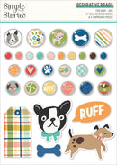 Simple Stories Fur Baby Dog Decorative Brads & Chipboard