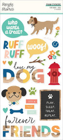 Simple Stories Fur Baby Dog Foam Stickers 37 Pieces