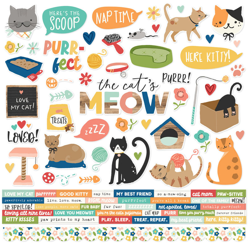 Simple Stories 12" x 12" Fur Baby Cat Collection Kit