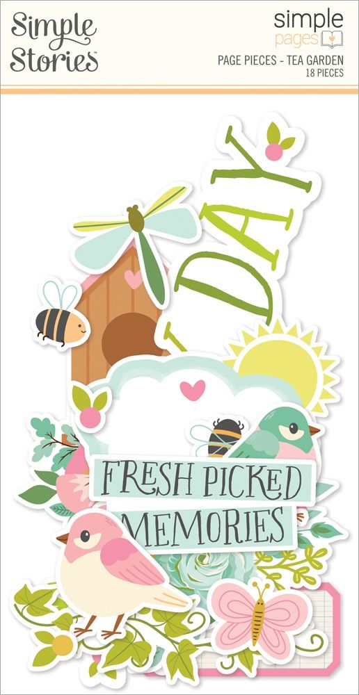 Simple Stories Simple Pages Tea Garden Pages 18 Pieces