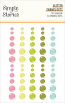 Simple Stories Tea Garden Glitter Enamel Dots 60 Pieces