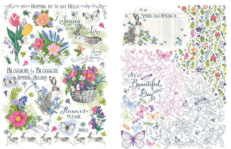 Graphic 45 Spring Is In The Air Rub-On Transfers