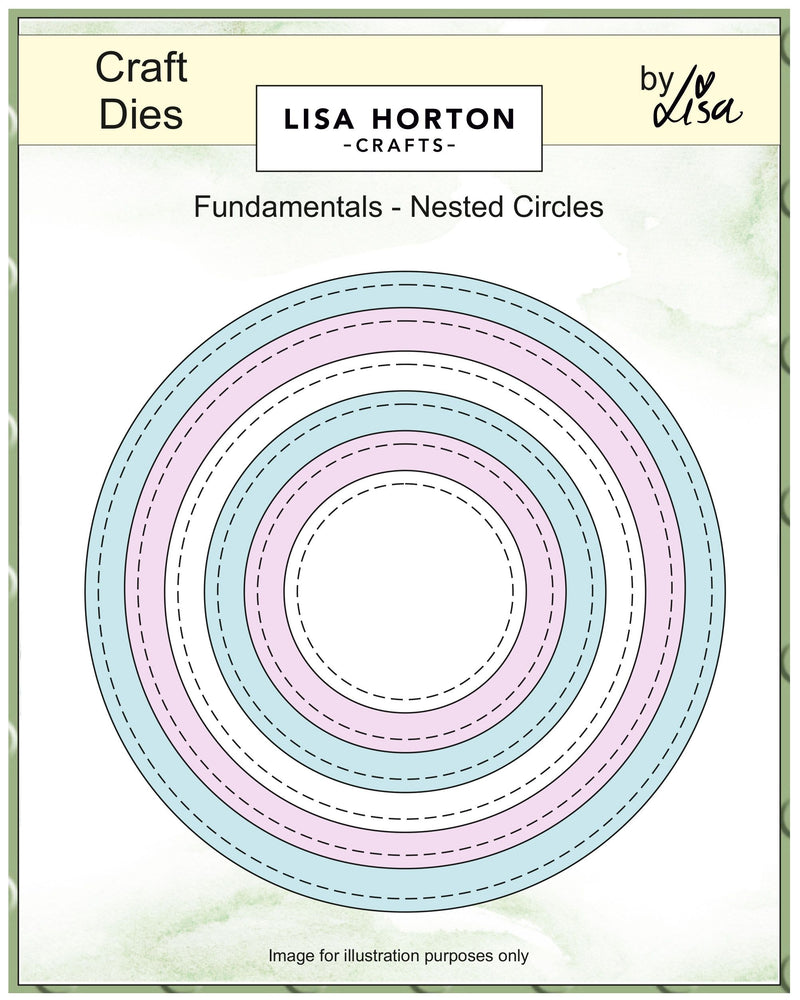 Lisa Horton Crafts Fundamentals Circle Nested Dies Pack of 6