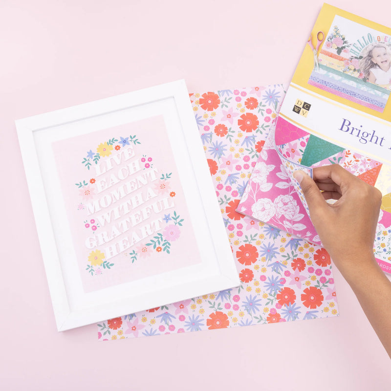 DCWV 12" x 12" Bright Blooms 36 Sheets Cardstock Stack