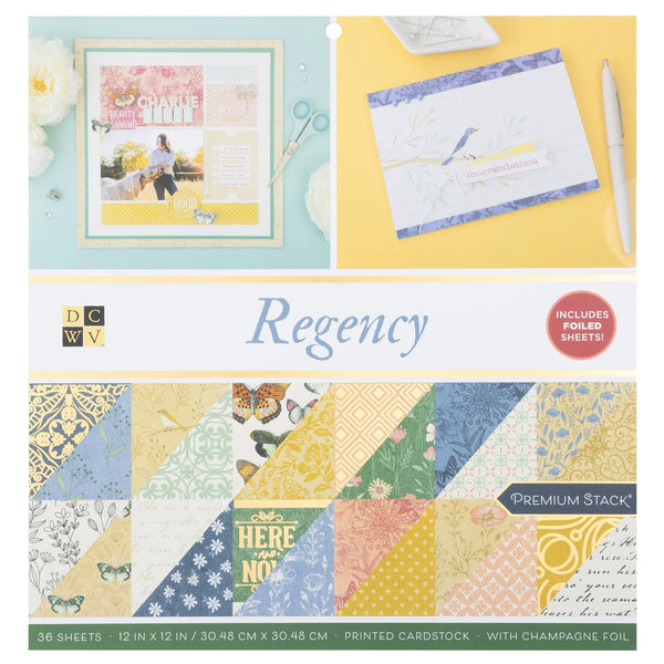 DCWV 12" x 12" Regency 36 Sheets Cardstock Stack