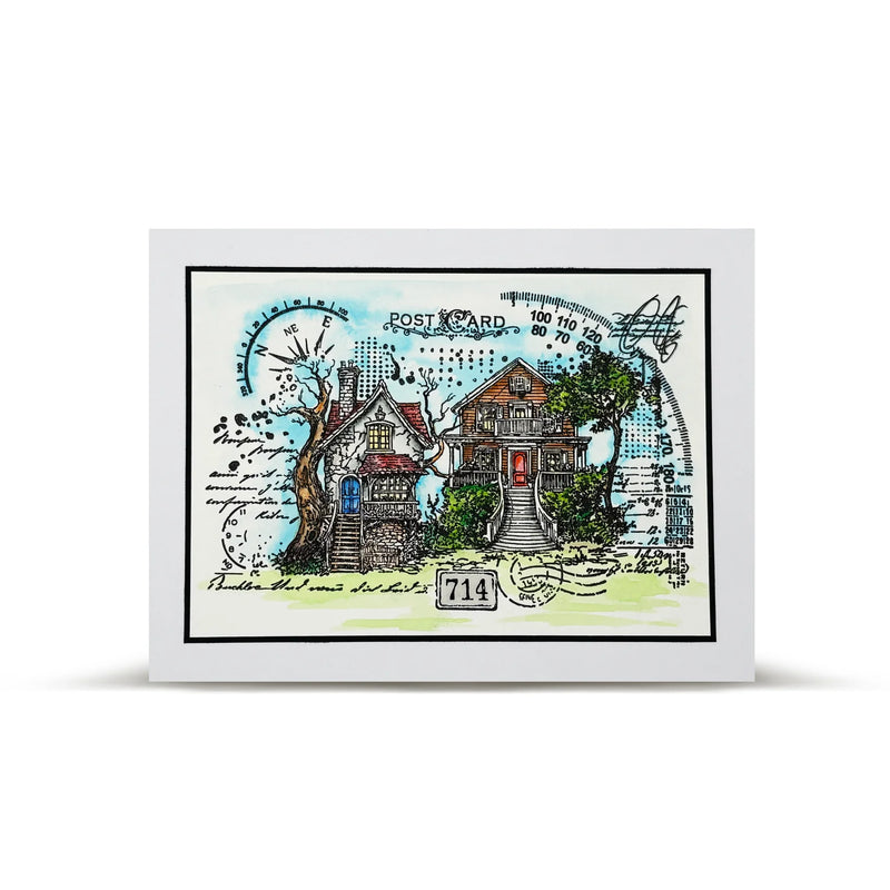 AALL And Create A6 Photopolymer Clear Scenic Script Stamp Set 