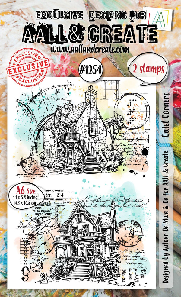 AALL And Create A6 Photopolymer Clear Quiet Corners Stamp Set 