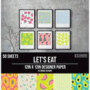 American Crafts 12" x 12" Let's Eat Cardstock Pack
