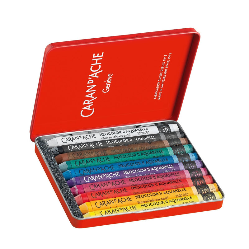 Caran D'ache Neocolor II Aquarelle Crayons Set of 10